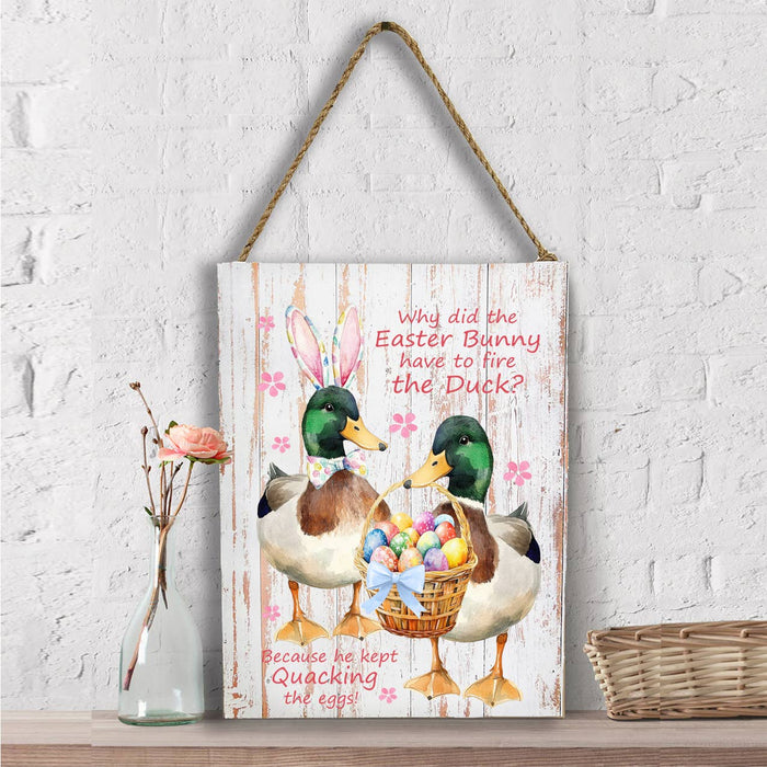 Easter Ducks Bunny Fired Ducks Wall Decor