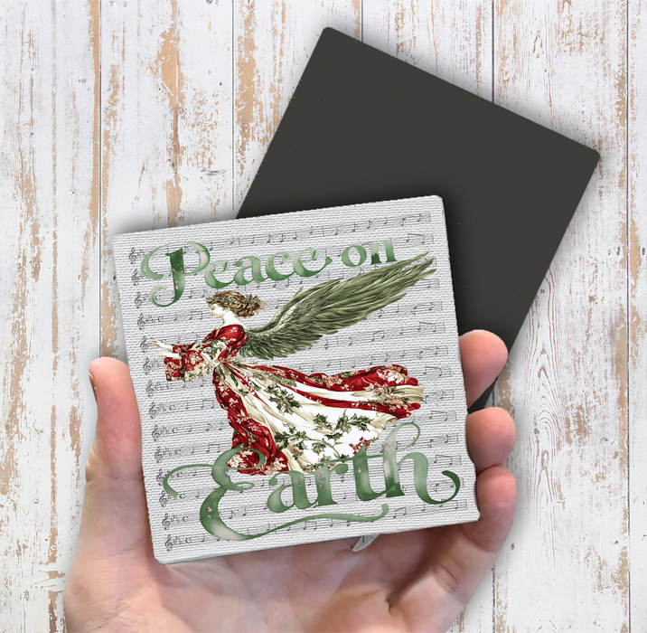 Christmas Peace on Earth Angel Magnet Fridge