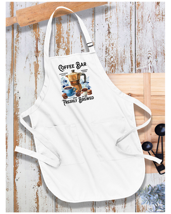 Coffee Bar Freshly Brewed Apron