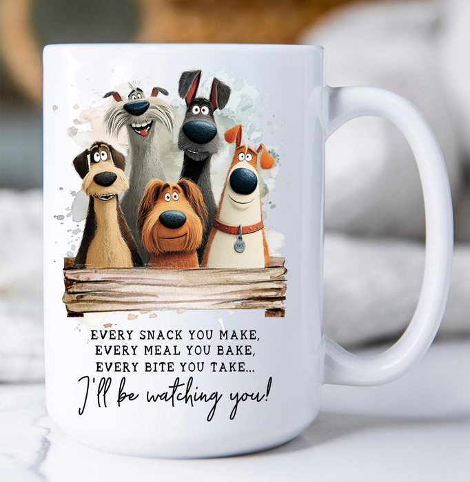 Dog Every Bite you Take Watching You Coffee Mug