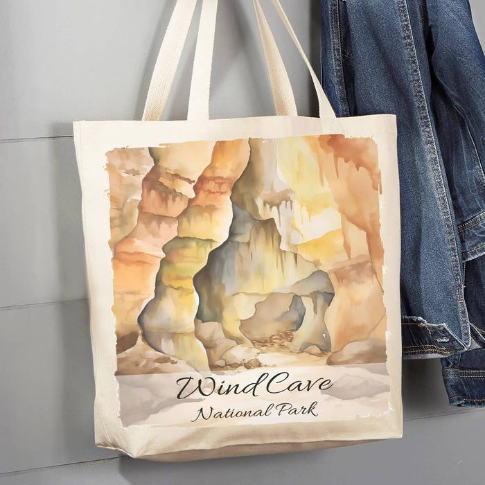 Wind Cave National Park South Dakota 12 oz Canvas Tote Bag
