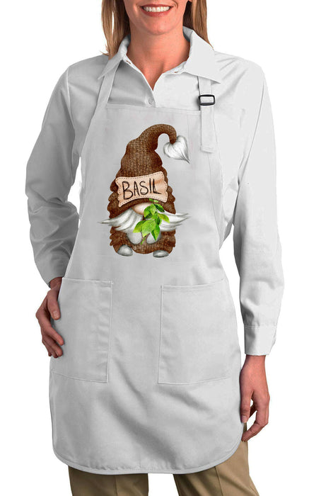 Gnome Herbs Basil Cotton Apron