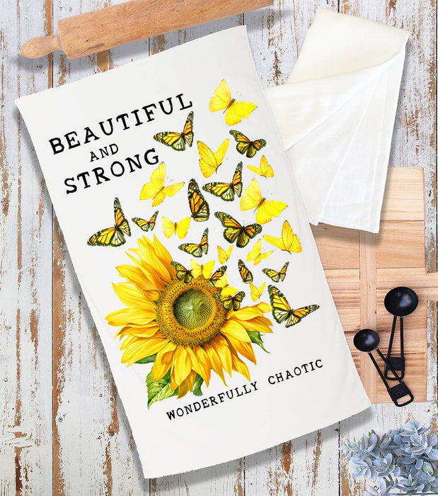 Sunflower Wonderfully Chaotic Terry Cloth Towel