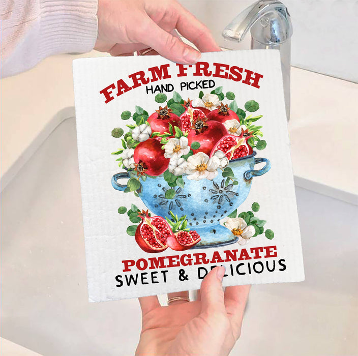Country Farm Fresh Pomegranate SWEDISH DISH CLOTH