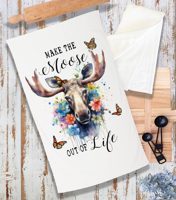 Make the Moose Out of Life Animal Terry Cloth Towel
