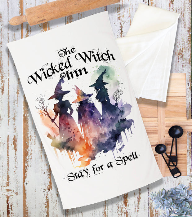 Halloween Stay for a Spell Witches Terry Cloth Towel