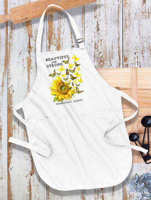 Sunflower Wonderfully Chaotic Kitchen Cotton Apron