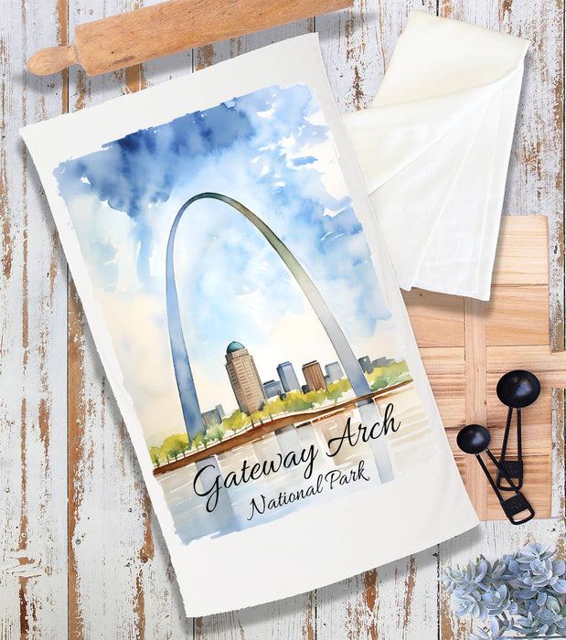 Gateway Arch National Park Missouri Terry Cloth Towel