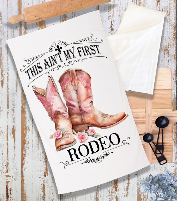 Not my First Rodeo Cowboy Boots Western Terry Cloth Towel