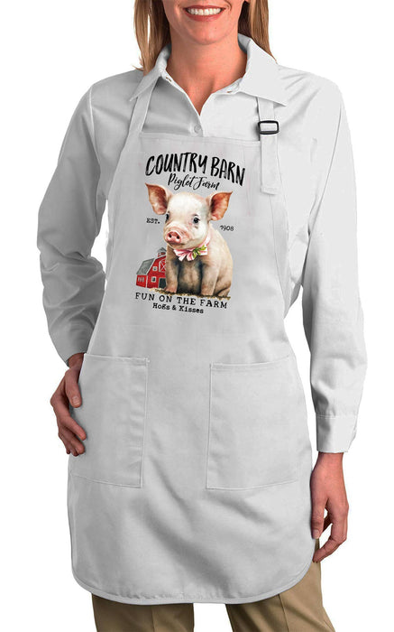 Country Piglet Farm Pig Animals Kitchen Cotton Apron