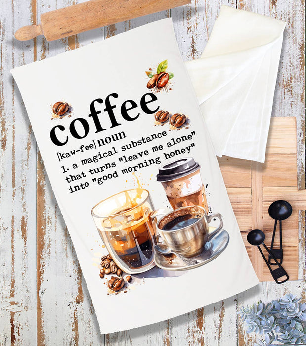 Coffee Magical Substance Funny Terry Cloth Towel