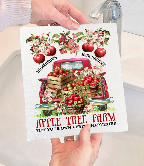 Apple Tree Farm Red Pick Up SWEDISH DISH CLOTH