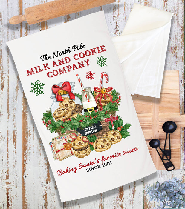 Christmas Milk and Cookie Company Terry Cloth Towel