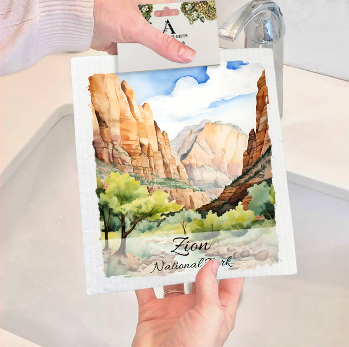 Zion National Park Utah SWEDISH DISH CLOTH