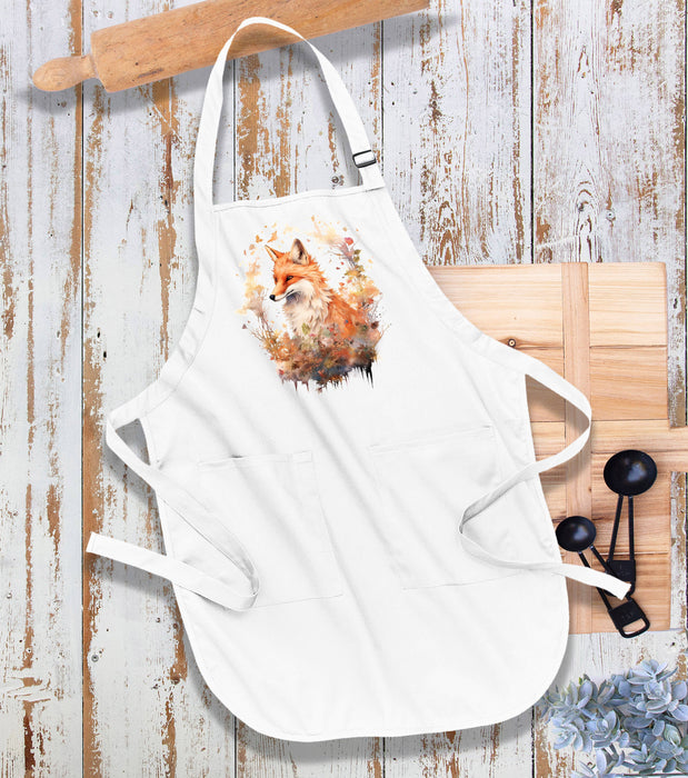 Red Fox Animal Hunting Kitchen Cotton Apron