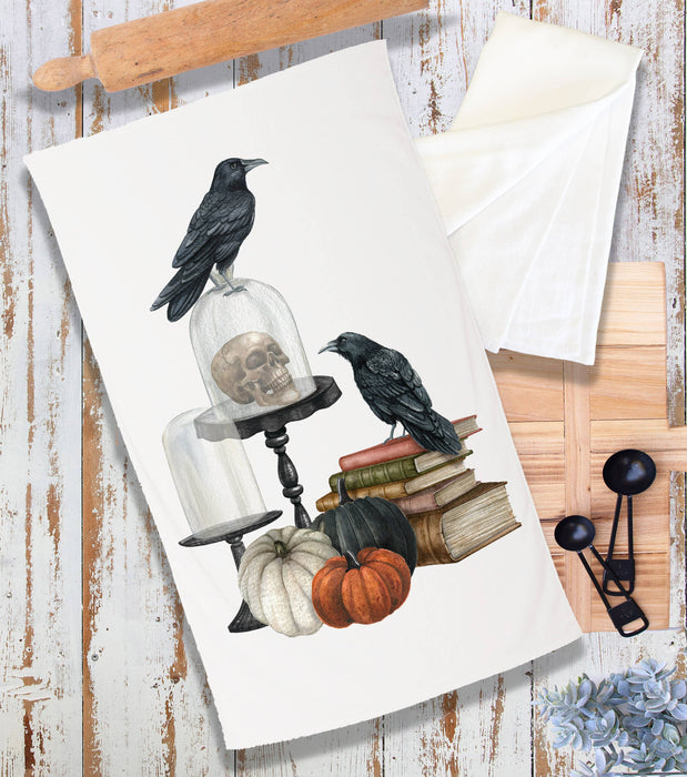 Halloween Black Crow Pumpkins Terry Cloth Towel