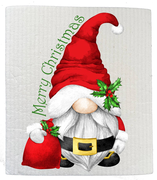 Christmas Gnome Santa Claus SWEDISH DISH CLOTH