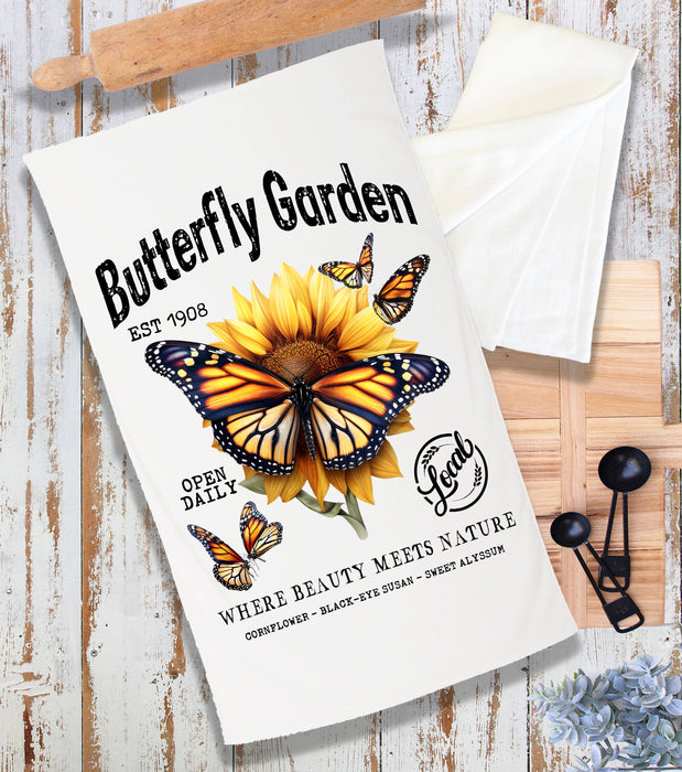 Monarch Butterfly Garden Terry Cloth Towel