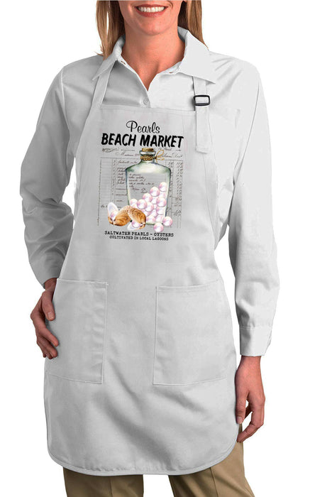 Pearls Beach Market Oysters Ocean Cotton Apron
