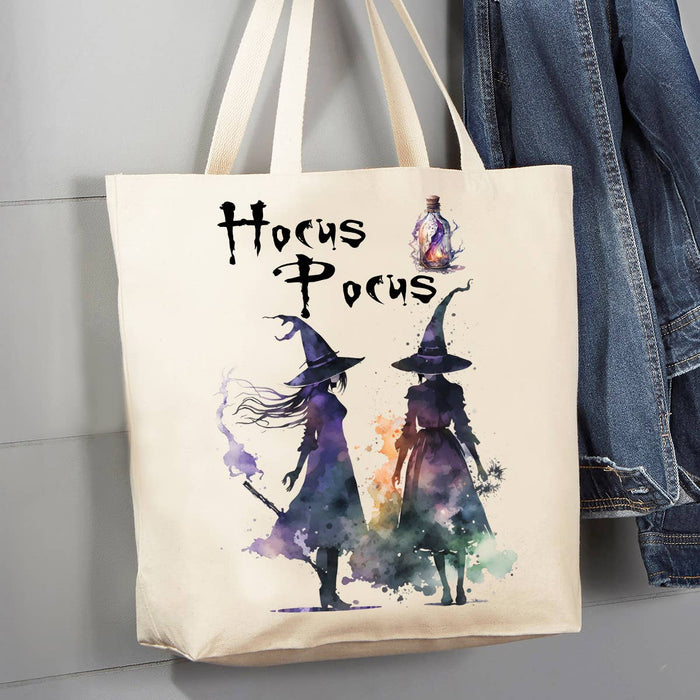 Halloween Hocus Pocus Witches 12 oz Canvas Tote Bag