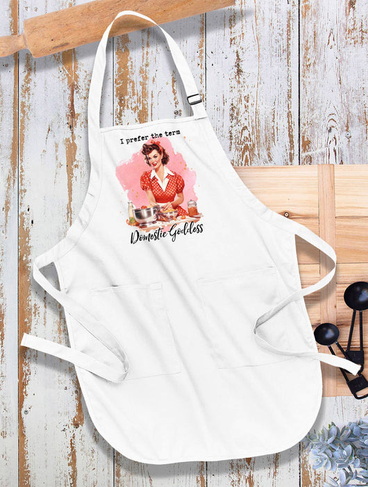 Domestic Goddess Retro Housewife Kitchen Cotton Apron