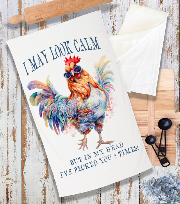 May Look Calm Funny Saying Terry Cloth Towel