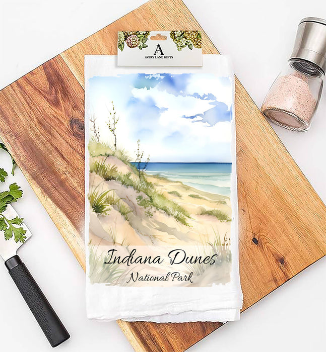 Indiana Dunes National Park Indiana Flour Sack Tea Towel
