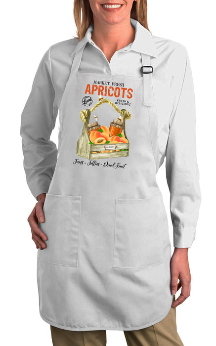 Country Farm Apricot Fruit Kitchen Cotton Apron