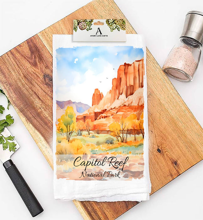 Capitol Reef National Park Utah Flour Sack Tea Towel
