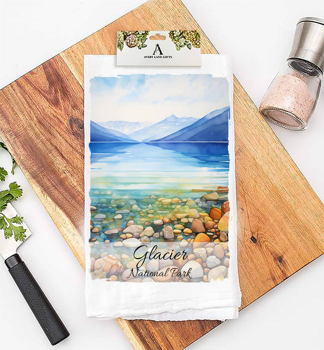 Glacier National Park Montana Flour Sack Tea Towel
