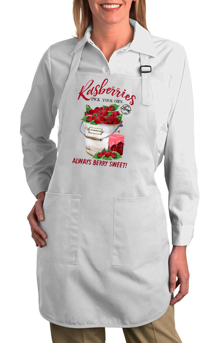 Country Farm Rasberry Fruit Kitchen Cotton Apron