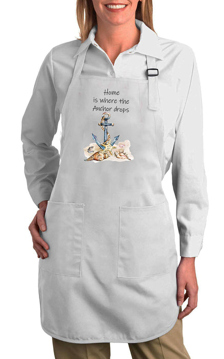 Beach Sea Shells Ocean Anchor Cotton Apron