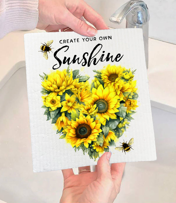 Sunflower Create your own Sunshine SWEDISH DISH CLOTH