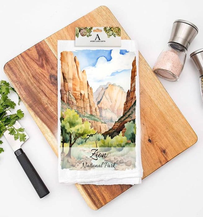 Zion National Park Utah Flour Sack Tea Towel
