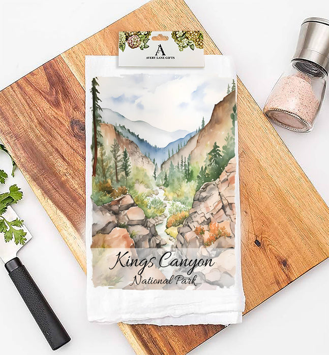 Kings Canyon National Park California Flour Sack Tea Towel
