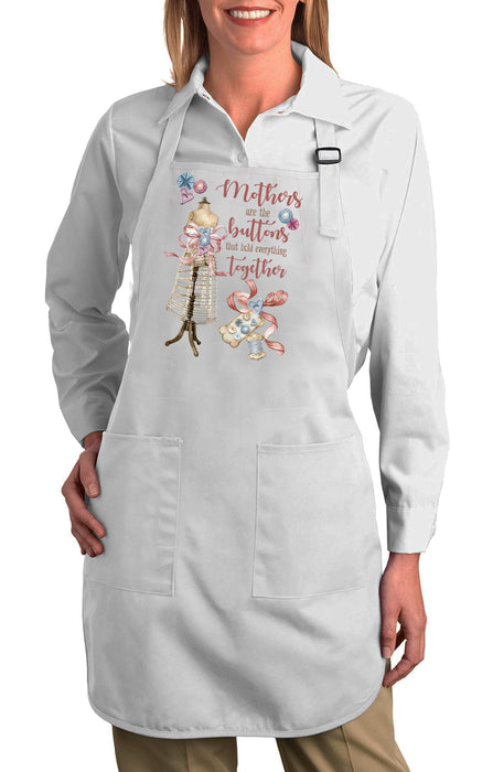 Mothers are the Buttons that hold Everything Together Kitchen Cotton Apron