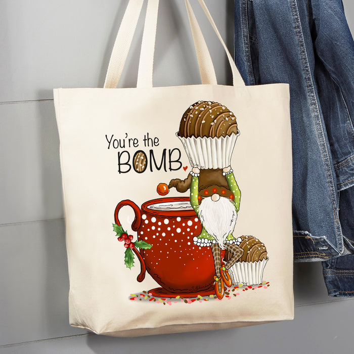Christmas Chocolate Bomb 12 oz Canvas Tote Bag