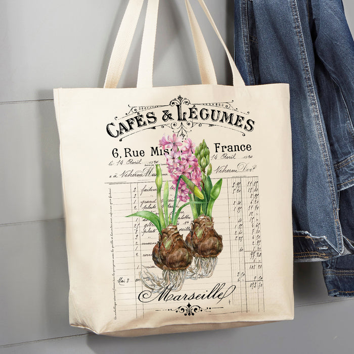 French Spring Bulbs Florals 12 oz Canvas Tote Bag