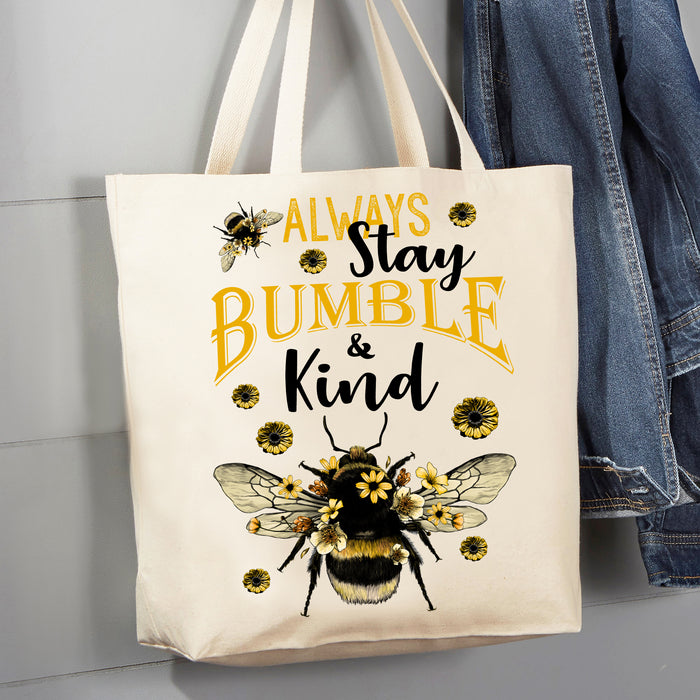 Always be Bumble & Kind Honey Bees 12 oz Canvas Tote Bag