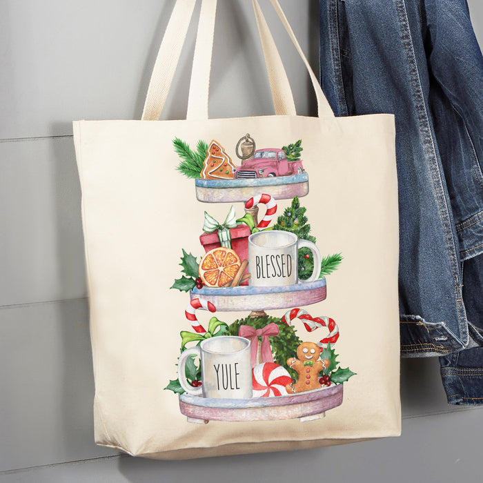 Blessed Yule Treats Festive, 12 oz Tote Bag
