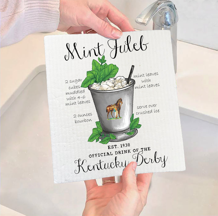 Kentucky Derby Mint Juleb Drink Kitchen SWEDISH DISH CLOTH