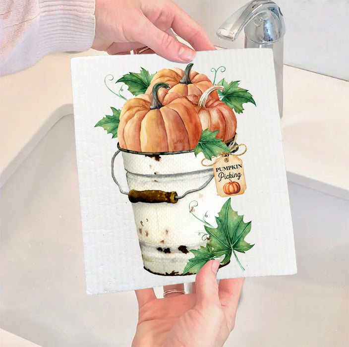 Autumn Pumpkin Kitchen SWEDISH DISH CLOTH