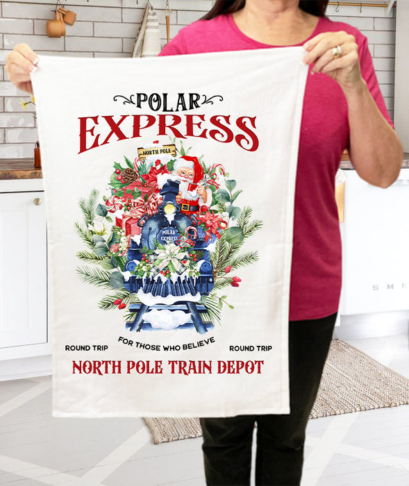Christmas Polar Express Train Cotton Terry Cloth Towels