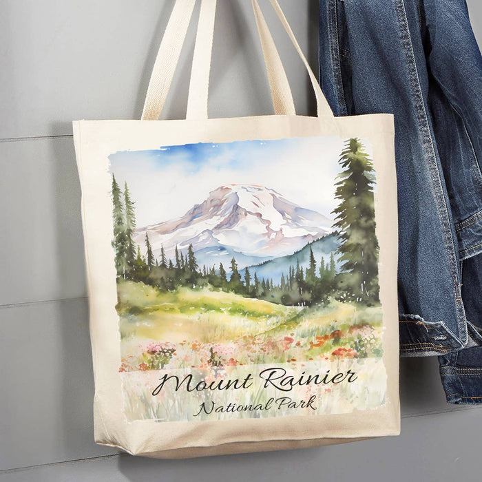 Mount Rainier National Park Washington 12 oz Canvas Tote Bag