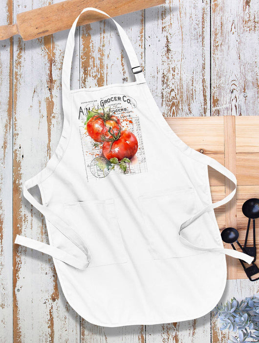 Vintage Farmhouse Tomatoes Vegetables Kitchen Cotton Apron
