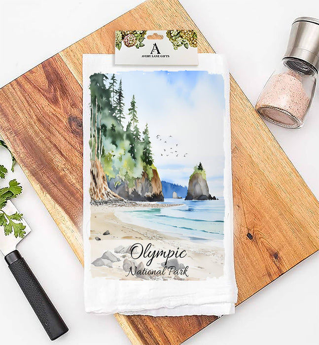 Olympic National Park Washington Flour Sack Tea Towel