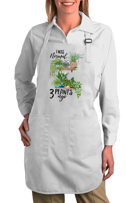 I Was Normal 3 Plants Ago House Plants Cotton Apron