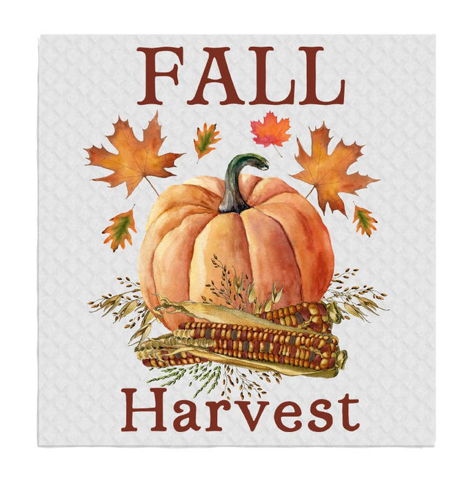 Fall Harvest Pumpkin Corn SWEDISH DISH CLOTHS