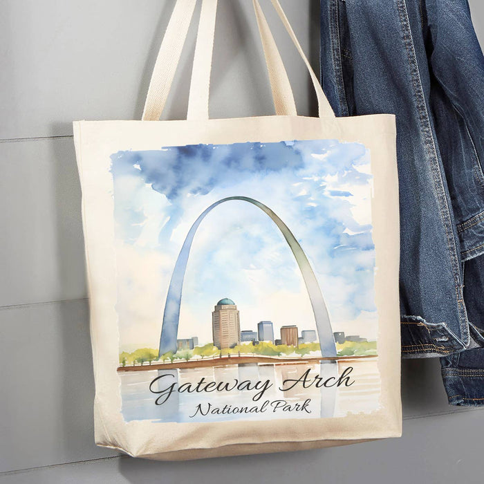 Gateway Arch National Park Missouri 12 oz Canvas Tote Bag