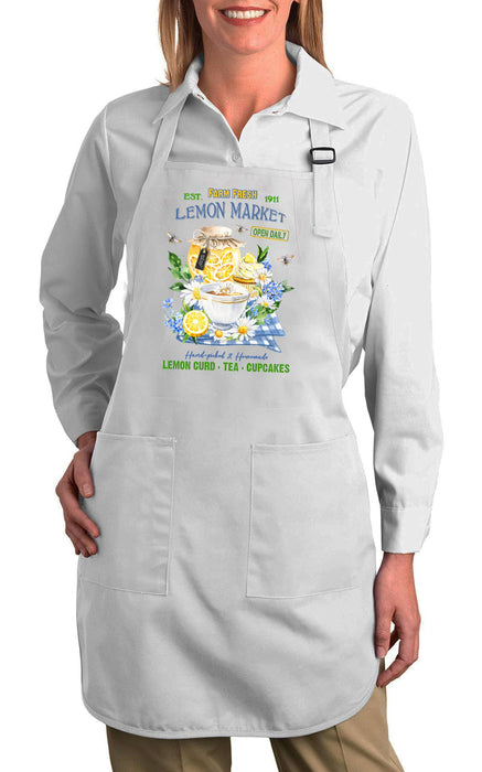Farm Fresh Lemon Market Tea Cotton Apron